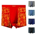 thumbnail image 1 of Xunlbb Men's Underwear Men's High Waisted Plus Size Men's Flat Underwear Wide Waistband Print Four Corners Holiday Gifts for Men, 1 of 4