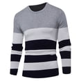 thumbnail image 1 of Xunlbb Mens Long Sleeve Tee Shirts, Men's Base Knit Stripe Long Sleeved Round Neck Top L-2XL Gifts for Men, 1 of 3
