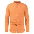 thumbnail image 1 of Xunlbb Mens Long Sleeve Tee Shirts, Men's New Casual Loose Button Solid Color Breathable Shirt Long Sleeved M-3XL Gift for Him, 1 of 8