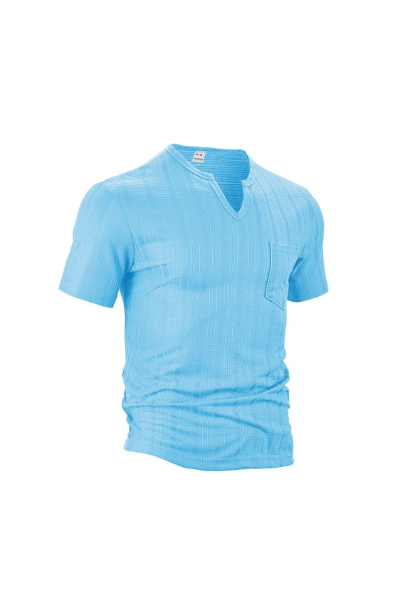 Mens Shirt Men'S Clothing Under $10 Man Europe and America Summertime Thin Solid Color Short Sleeve Polyester Flax Imitation Small Turndown Collar Shirt Shirt, S-3XL