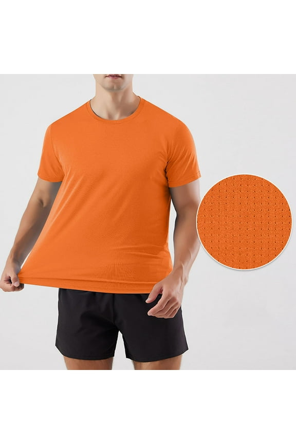 Mens Shirt Men'S Clothing Under $10 Men Casual Fashion Solid Color Stretch Running Fitness Short Sleeve Leotard Blazer, S-2XL