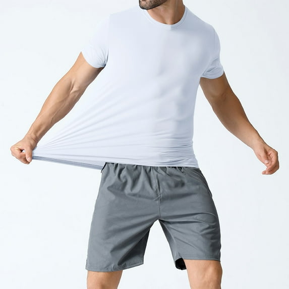 Xunlbb Mens Shirt Men'S Clothing Under $10 Men's Solid Color Sport Shirt with Lapel Short Sleeve Lapel Top/Shirt, M-4XL