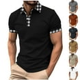 thumbnail image 1 of Xunlbb Mens Shirt Mens Casual Button Down Shirts Men's Pullover Button Printing Lapel Short Sleeve Turndown Collar Blouse Shirt, M-3XL, 1 of 6