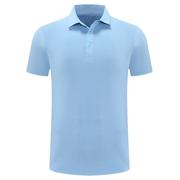 Xunlbb Mens Shirt Mens Dress Shirts Men's Fashion Casual Sport Sweat Absorption Solid Color Short Sleeve Turndown Collar Blouse Shirt Gift for Him, M-3XL