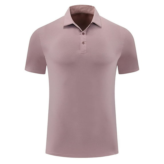 Xunlbb Mens Shirt Mens Dress Shirts Men's Fashion Casual Sport Sweat Absorption Solid Color Short Sleeve Turndown Collar Blouse Shirt Gift for Him, S-4XL