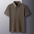 thumbnail image 1 of Shirt for Men, Xunlbb Mens Fashion Casual Solid Pullover Round Neck Buttons Short Shirts, 1 of 5