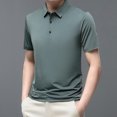 thumbnail image 1 of Xunlbb Mens Shirt Mens Dress Shirts Mens Fashion Casual Solid Pullover Round Neck Buttons Short Shirts Gift for Him, M-3XL, 1 of 3