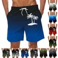 thumbnail image 1 of Xunlbb Mens Shorts Clearance Gym Shorts Men, Men Casual Fashion Print Shorts With Pockets Elastic Waist Beach Pants Beach Vacation Clothes, S-5XL, 1 of 5