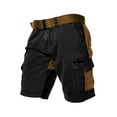 thumbnail image 1 of Xunlbb Mens Shorts Summer Savings Clearance Cargo Shorts for Men, Men's Casual Color Outdoors Pocket Beach Work Trouser Cargo Shorts Pant, S-3XL, 1 of 5
