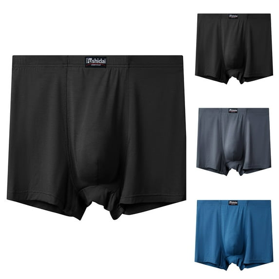 Xunlbb Mens Underwear Men's Plus-Size Seamless Breathable Boxers on Clearance