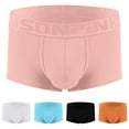 thumbnail image 1 of Xunlbb Mens Underwear Men's Solid Color Mid Waist Thread Breathable Underwear on Clearance, 1 of 7