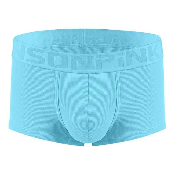 Xunlbb Mens Underwear Men's Solid Color Mid Waist Thread Breathable Underwear on Clearance