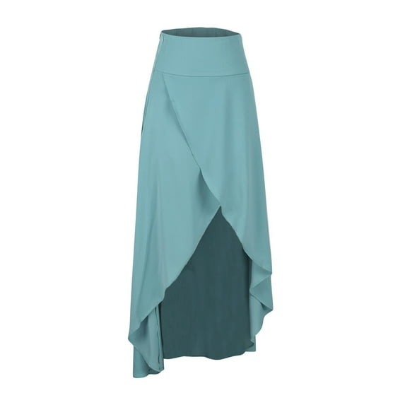 Xunlbb Midi Skirt for Women Trendy, Women's Popular Summer New Loose Solid Large Hem Irregular Drape Skirt Gift for Women, Size S-XL
