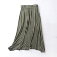thumbnail image 1 of Xunlbb Midi Skirt for Women Trendy, Women's Solid Color Fashionable Large Skirt With Elastic Waist Long Skirt Gift for Women, Size L-XL, 1 of 4