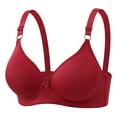 thumbnail image 1 of Xunlbb Non Wired Bras for Women, Everyday Bras,Supportive and Coverage Women's Non Steel Ring Style Printed Gathered Middle Button Breathable Underwear Daily Bra M-3XL, 1 of 8