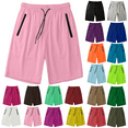 thumbnail image 1 of Xunlbb Pants for Men and Women Clearance! Men and Women's solid color pocket summer ice silk drying running shorts on Clearance,Pink 3XL, 1 of 6