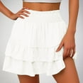 thumbnail image 1 of Xunlbb Pleated Skirts for Women, Women's Summer Casual Imitation And Linen Solid Color High Waisted Large Hem Skirt Gift for Girls, Size S-2XL, 1 of 5