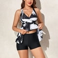 thumbnail image 1 of Xunlbb Plus Size Swimsuit for Women Close Fitting Body Shaping Bath Suit Multicolor Bikini with Crew Neck Slim Straps Summer Vacation Fashion Beach Party XXXXXL, 1 of 6