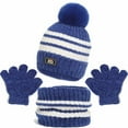 thumbnail image 1 of Xunlbb Scarf Set Winter Warm Hat Scarf Gloves Kids Winter Beanie Hat Warm Knit Thick Ski Cap With PomPom And Scarf Gloves Set For Girls Boys Christmas Gift on Clearance, 1 of 9