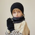 thumbnail image 1 of Xunlbb Scarf Set Winter Warm Hat Scarf Gloves Kids Winter Beanie Hat Warm Knit Thick Ski Cap And Scarf Gloves Set For Girls Boys Christmas Gift on Clearance, 1 of 5