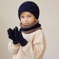 thumbnail image 1 of Xunlbb Scarf Set Winter Warm Hat Scarf Gloves Kids Winter Beanie Hat Warm Knit Thick Ski Cap And Scarf Gloves Set For Girls Boys Christmas Gift on Clearance, 1 of 6