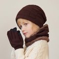 thumbnail image 1 of Xunlbb Scarf Set Winter Warm Hat Scarf Gloves Kids Winter Beanie Hat Warm Knit Thick Ski Cap And Scarf Gloves Set For Girls Boys Christmas Gift on Clearance, 1 of 5