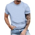 thumbnail image 1 of Xunlbb Short Sleeve for Men Shirts Solid Color Versatile Short Sleeved Top for Men Loose and Comfortable Basic Style Short Sleeved Round Neck Top/shirt Gift for Him, S-2XL, 1 of 4