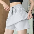 thumbnail image 1 of Xunlbb Shorts for Women Culottes for Women Fashion Women Sweat Shorts Summer Casual Loose Solid High Waist Short Pants S-XL on Clearance, 1 of 6