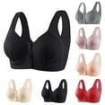 thumbnail image 1 of Xunlbb Sports Bras for Women, Women's Plus Size Front Buckle Comfortable Upper Support Gathering Without Steel Ring Thin Underwear Beautiful Back Bra Clearance Under $10, 1 of 4