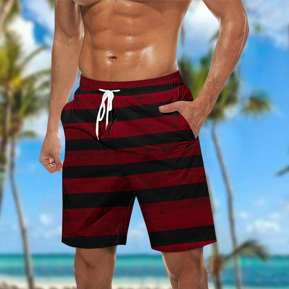 Xunlbb Summer Beach Shorts for Men Lightweight Quick-Dry Shorts with Pockets Casual Swim Trunks Sunshine Holiday Fashion Vacation Wear Loose Fit Summer Pants