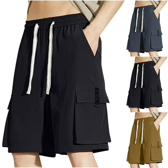 Xunlbb Summer Men's Cargo Shorts with Pockets Men's Casual Daily Outdoor Beach Lightweight And Breathable Work Shorts Cargo Sorts for Men, M-8XL