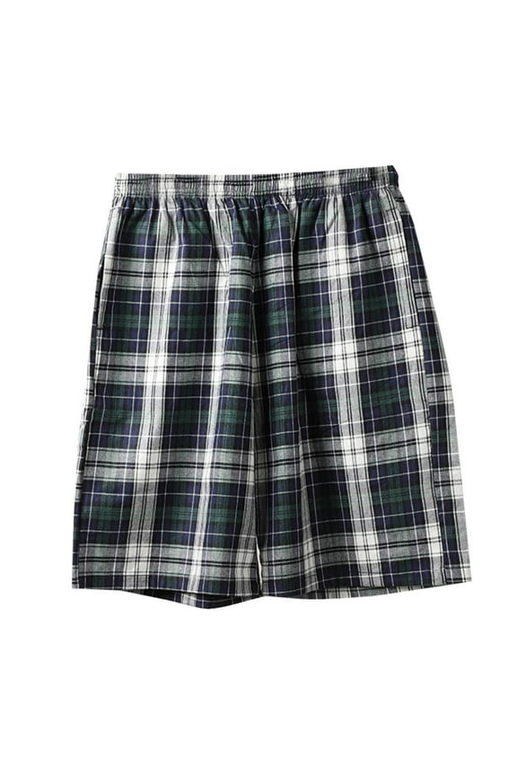Summer Shorts for Man Casual Sports Pocket Shorts Beach Pants with Plaid Print Fashion Summer Vacation Beach Pant Gym Training Casual Daily Wear Plus Size 4XL