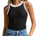 thumbnail image 1 of Xunlbb Summer Tops for Women Breathable Stretchy Camisole Sleeveless Strap Fit Lightweight Solid Tank Top Casual Vacation Holidays Outfits, 1 of 6