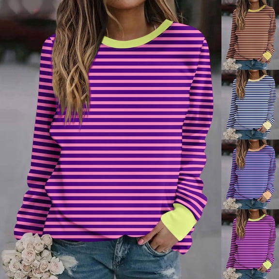 Xunlbb Sweatshirt for Women,Women's Casual Winter Halloween Hoodless Long Sleeve Round-Neck Loose Printed Sweatshirts Fashion,S-5XL