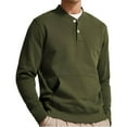 thumbnail image 1 of Xunlbb Sweatshirts for Men, Man Solid-Color Casual Button Pocket Sweatshirt Long Sleeve V-Neck Tops S-5XL, 1 of 4