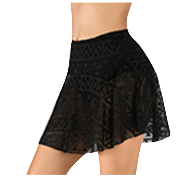 Xunlbb Swim Sskirt, Fashion Women Comfortable Casual High Waisted Solid Color Swimming Skirt Beach Pants Skirt, Size S-2XL