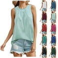 thumbnail image 1 of Xunlbb Tank Top for Women Fashion Women's Casual Round Neck Sleeveless T-shirt Summer Top Sleeveless Tops for Women S-2XL, 1 of 5