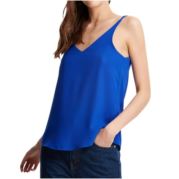 Xunlbb Tank Tops for Womens Lightweight Breathable Low Neck Blouses Sleeveless Solid Womens Tops Summer Vacati Holidays Party Gym Yoga Plus Size
