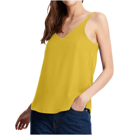 Xunlbb Tank Tops for Womens Lightweight Breathable Low Neck Blouses Sleeveless Solid Womens Tops Summer Vacati Holidays Party Gym Yoga Plus Size