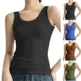 thumbnail image 1 of Xunlbb Tops for Women Under $5 Women's Summer Slim And Comfortable Small Size Round Neck Ribbed Top Sleeveless Cropped Top Sleeveless Tops for Women Under $5 S-2XL, 1 of 7