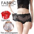 thumbnail image 1 of Xunlbb Underwear for Women,Ladies Silk Lace Underwear,Mid-raist Hollow Buttocks Comfortable Briefs Embroidered Cotton Crotch Women's Underwear (Black M) on Clearance, 1 of 5