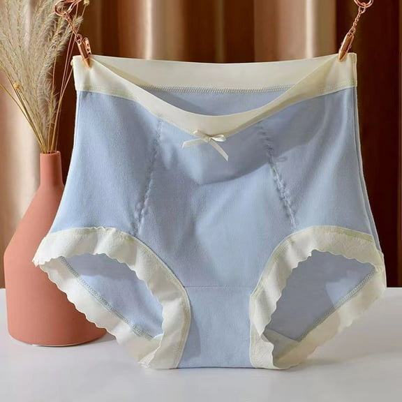Xunlbb Underwear for Women Cotton Ladies Comfortable Solid Color Large Size Abdominal Panties Hight Waiste Underpants M-3XL on Clearance