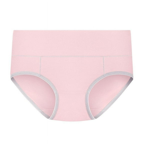 Xunlbb Underwear for Women Plus Size,3PC Women's Large Seamless Cotton High Waist Briefs Hip Lifting Underpants (Pink 3XL) on Clearance