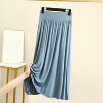 Xunlbb Up to 50% off Maxi Skirt, Ladies' Solid Color Fashionable Loose And A-line Skirt Pleated Skirt Gift for Girls, on Clearance