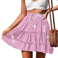 thumbnail image 1 of Xunlbb Up to 50% off Plaid Pleated Skirts for Women, Women's Fashion Casual Summer Printed Mid-Calf Skirt Gift for Girls, Size S-3XL, 1 of 6