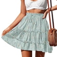thumbnail image 1 of Xunlbb Up to 50% off Plaid Pleated Skirts for Women, Women's Fashion Casual Summer Printed Mid-Calf Skirt Gift for Women, Size S-3XL, 1 of 6