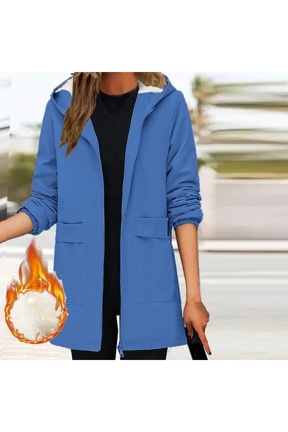 Winter Coats for Women Women'S Thick Warm Lamb Wool Padded Coat Women'S Mid-Length Hooded Coat,Size M-4XL