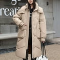 thumbnail image 1 of Xunlbb Winter Coats for Women Women Warm Pocket Coat Long Jacket Winter Sleeve Down Parkas,Size M-3XL, 1 of 5