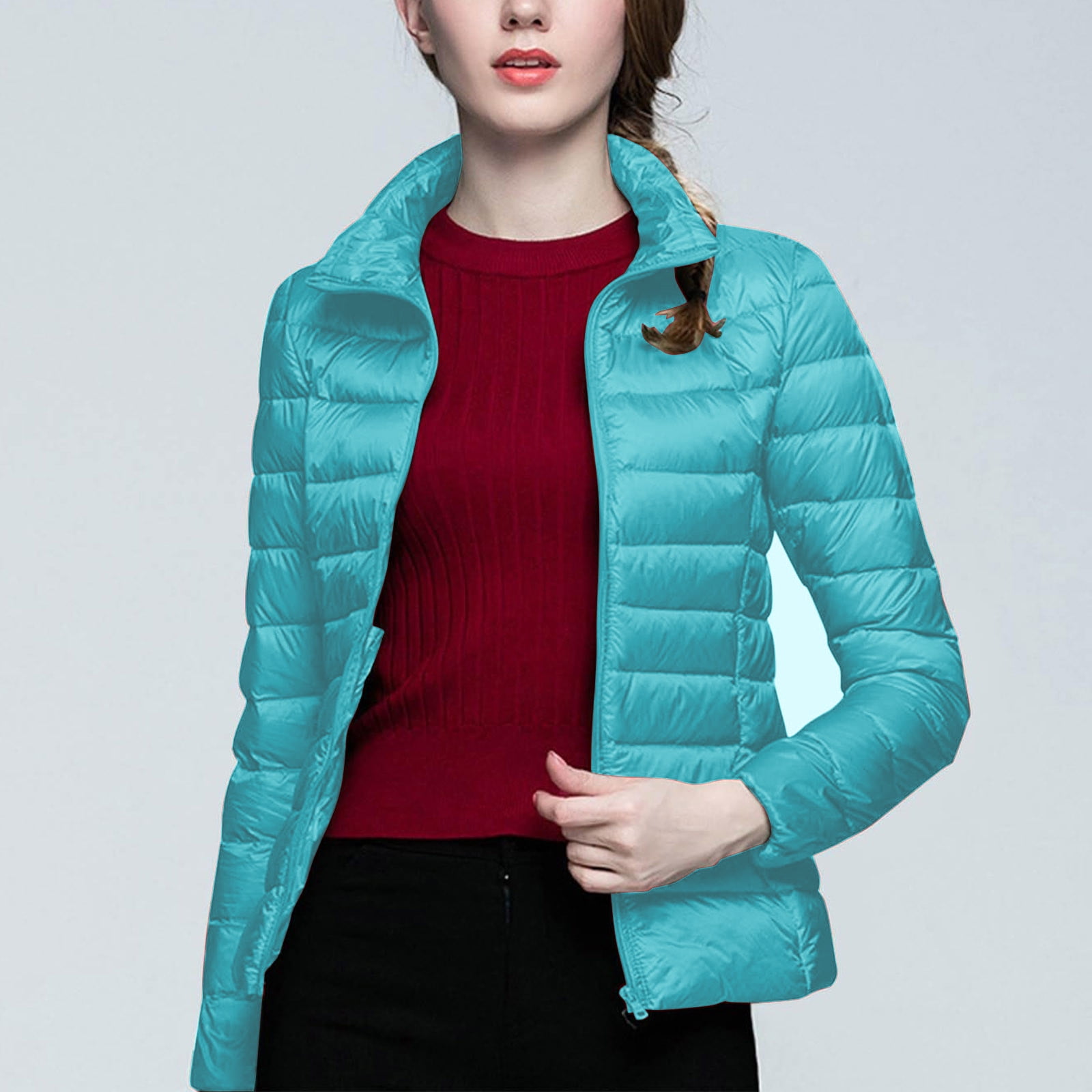 爆買い 英語 Slimming keusn Hoodie Jacket Down Packable Women's Clothing