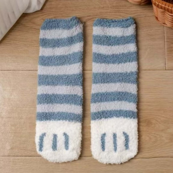 Xunlbb Winter SocksWomen's Thick Warm Wool Socks Floor Sleep Socks Mid-tube Socks Socks Free Size